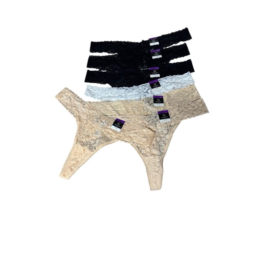 Lot Of 7 INC Lace Thong 2XL‎ Panty Underwear Panties New XXL